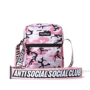 Anti Social Social Club Pink Camo Side Bag
